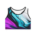 Women's Purple & Turquoise High-Support Sports Bra | Compression Fit