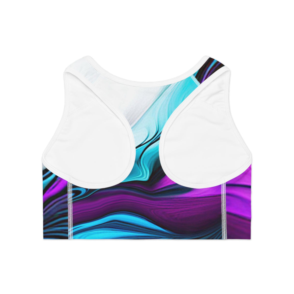 Women's Purple & Turquoise High-Support Sports Bra | Compression Fit