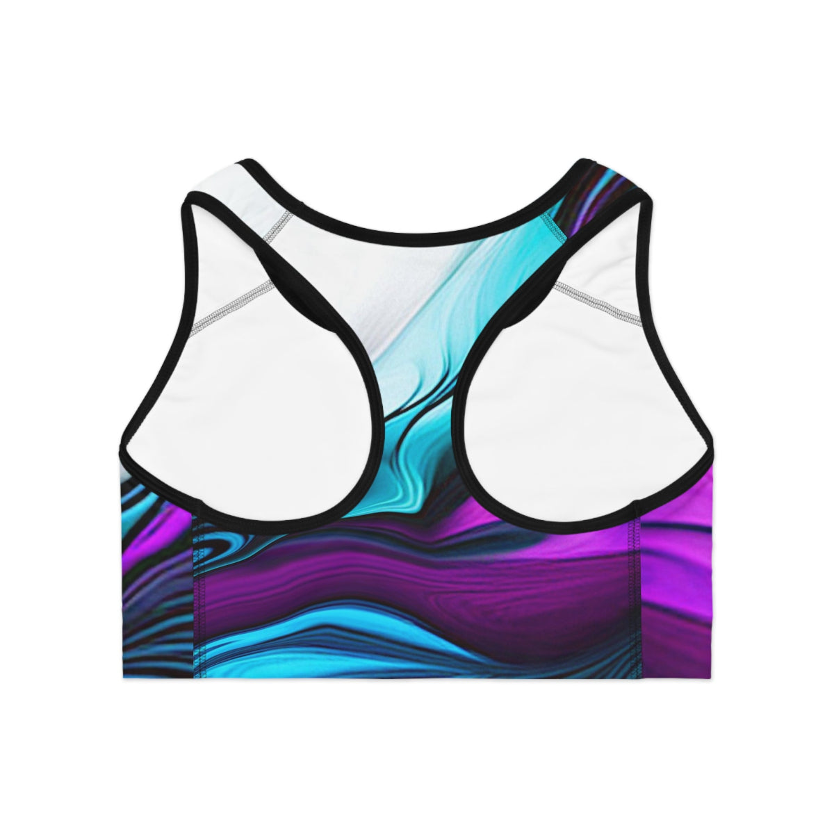 Women's Purple & Turquoise High-Support Sports Bra | Compression Fit