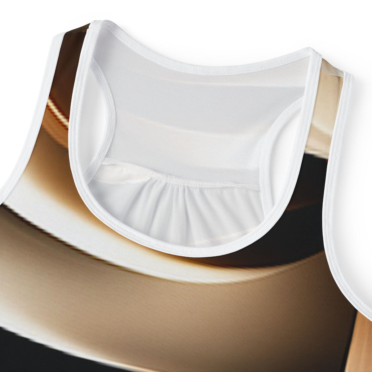 Women's Beige & Black Gradient Tank Top | Lightweight Performance