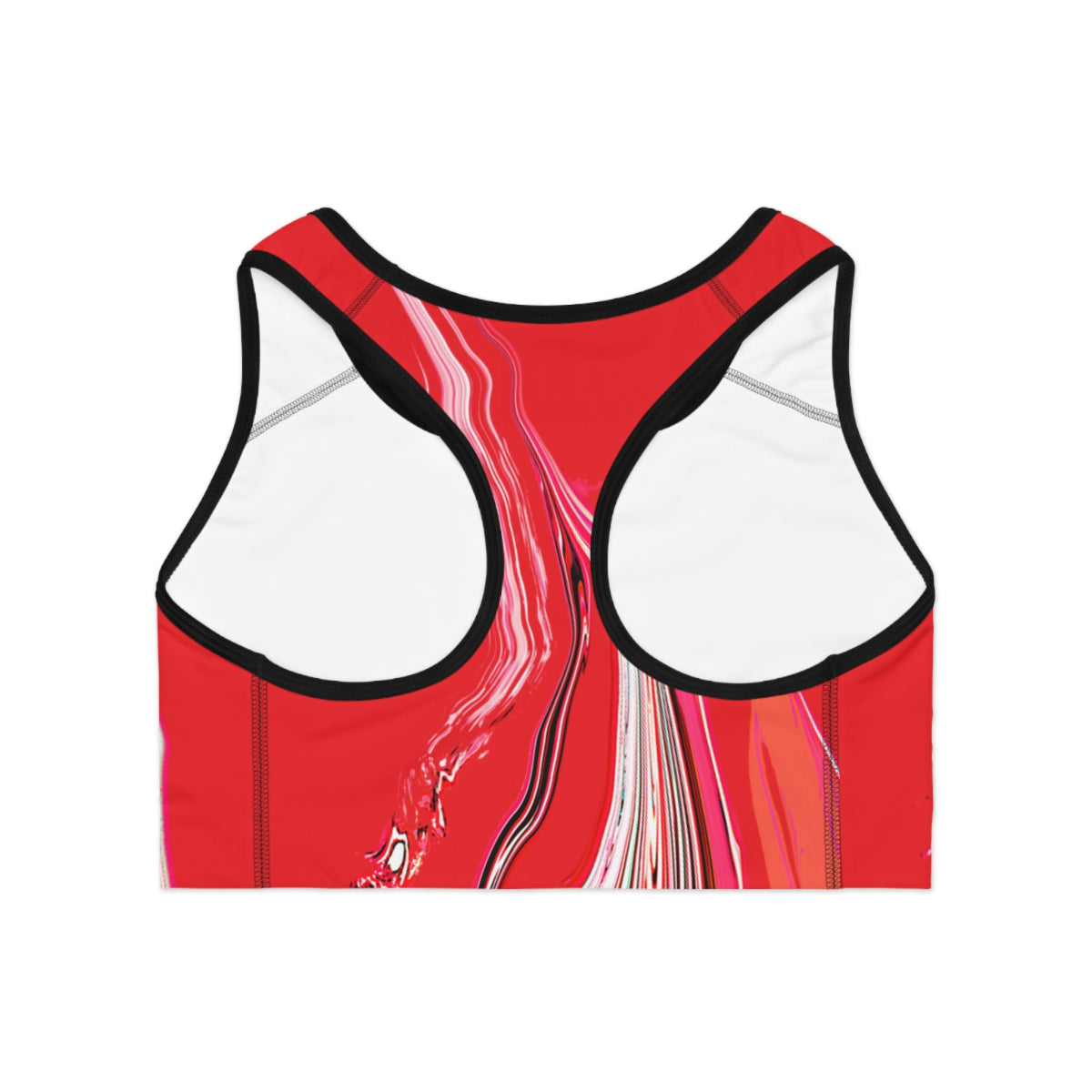 Women's Red & Black High-Support Sports Bra | Compression Fit