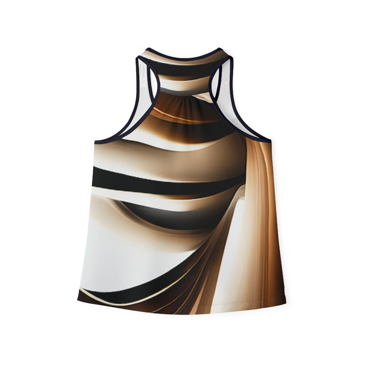 Women's Beige & Black Gradient Tank Top | Lightweight Performance