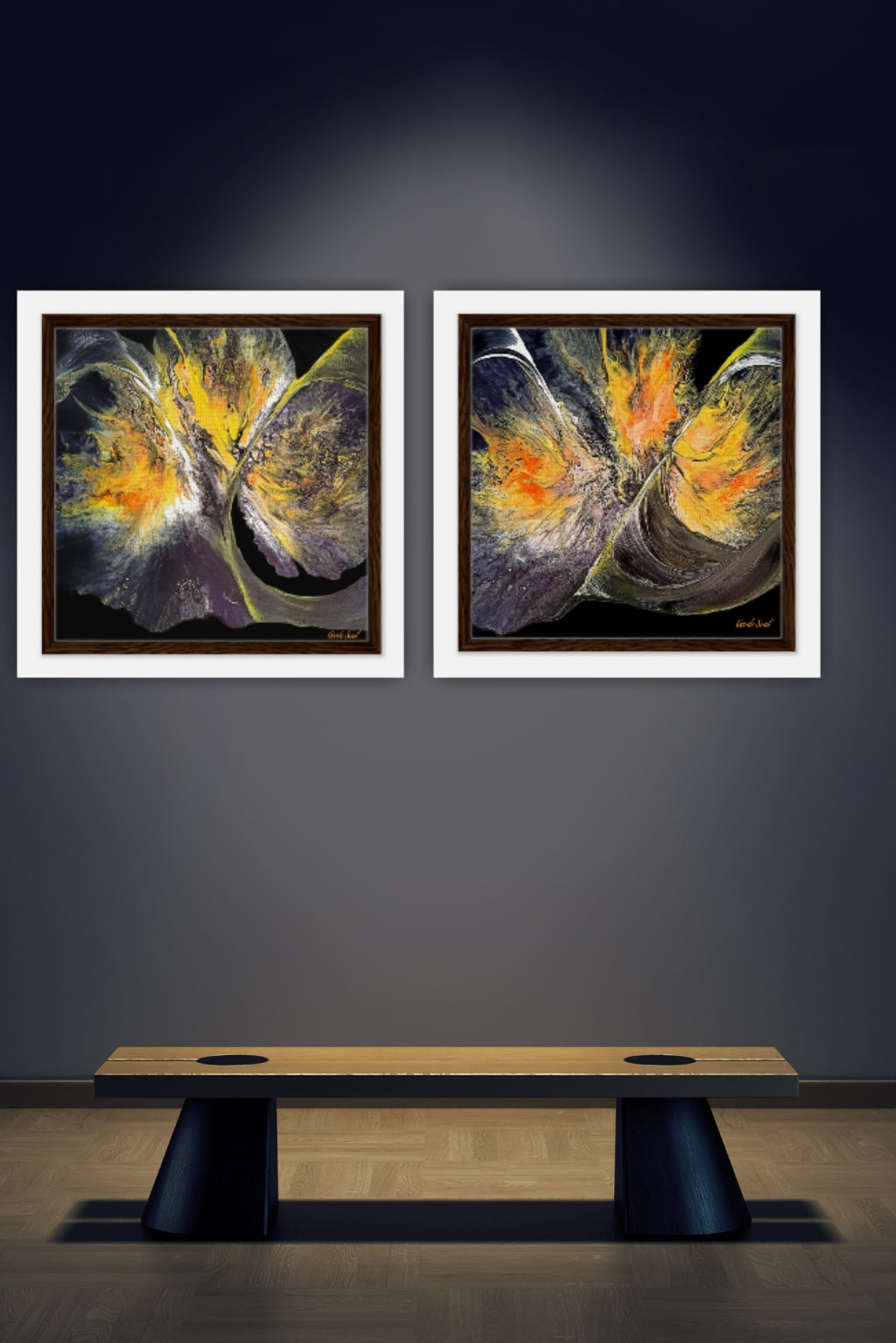 Canvas Set 'Sunlit Joy – Abstract, Wall Art Print