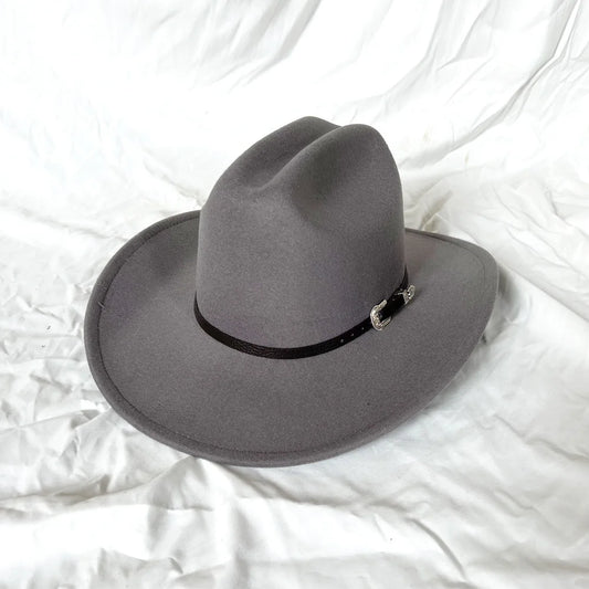Blank Gray Cowboy Hat for DIY Painting, Burning & Custom Art | Geode Soul