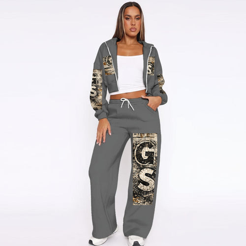 Geode Soul Signature Fleece Tracksuit – Cropped Hoodie & High-Waist Pants