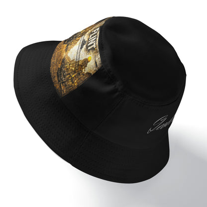 Flint Vintage City Graphic Bucket Hat – Black Streetwear Hat