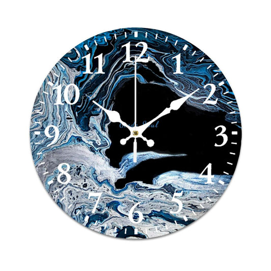 Wall Clocks, Agate Fluid Art Clock