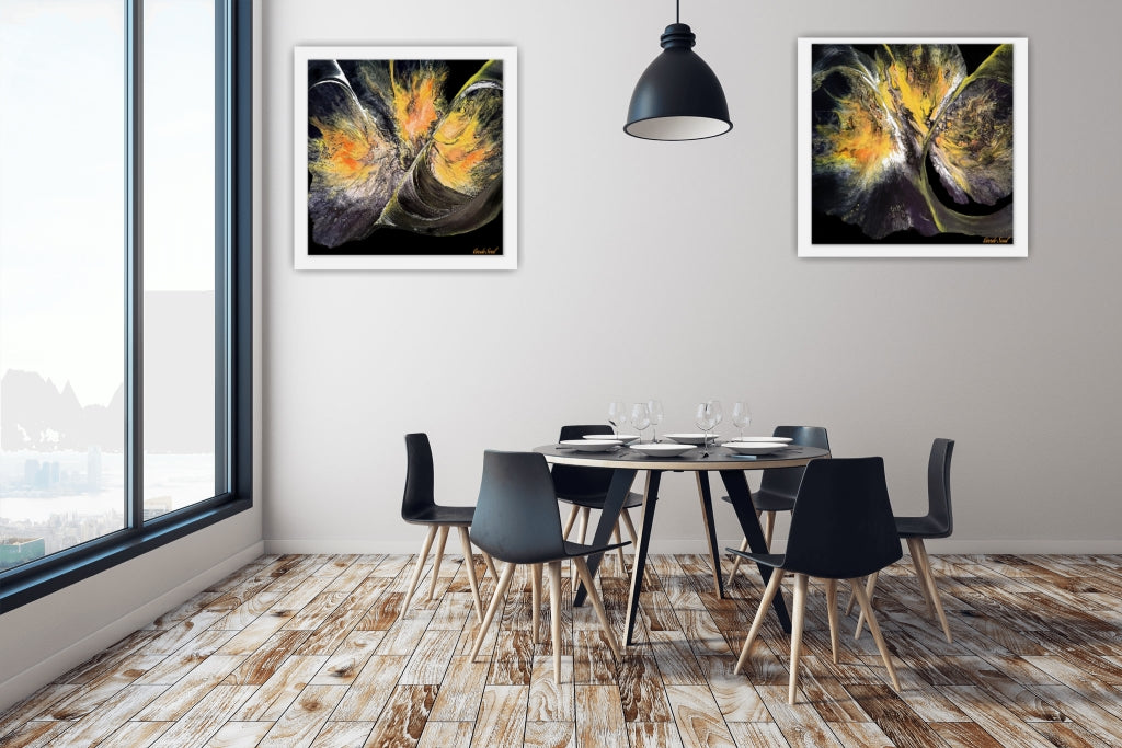 Canvas Set 'Sunlit Joy – Abstract, Wall Art Print