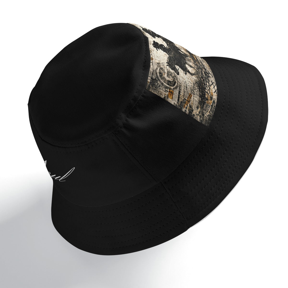 Geode Soul Signature Western Patch Bucket Hat – Black Streetwear Cowboy Hat