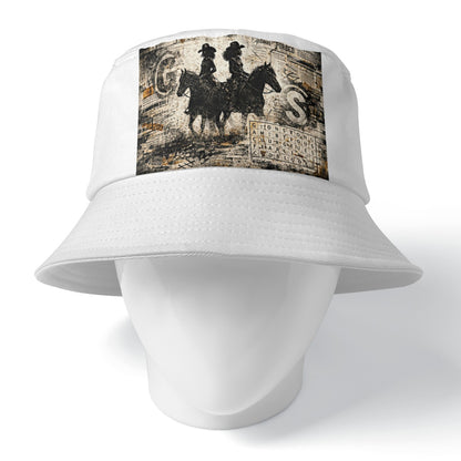 Geode Soul Signature Western Patch Bucket Hat – Black Streetwear Cowboy Hat